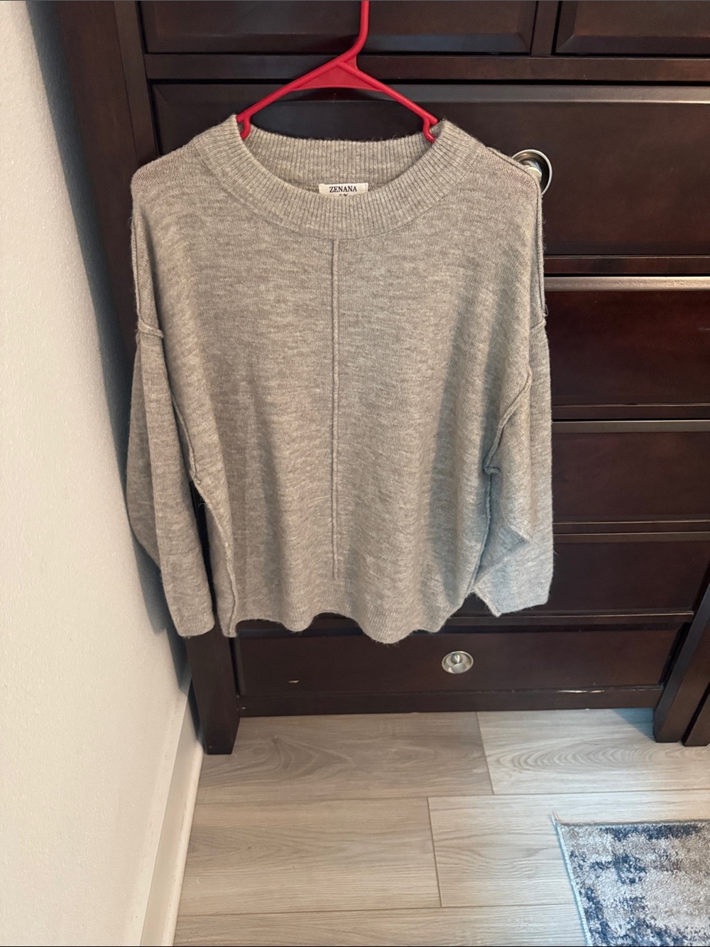 Zenana Outfitters Heather Tan Crewneck Sweater